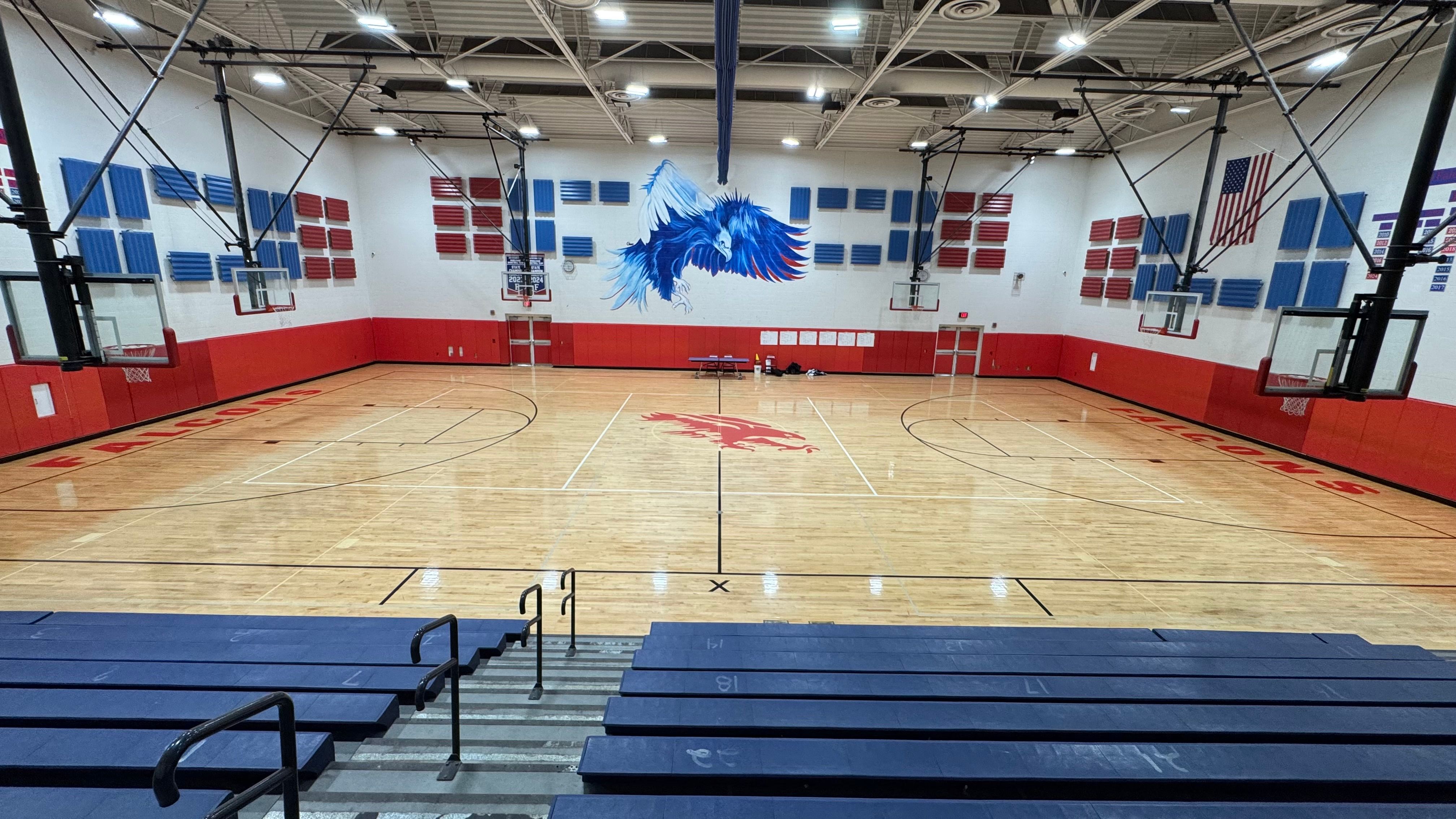 AMS Main Gym Court From Bleachers